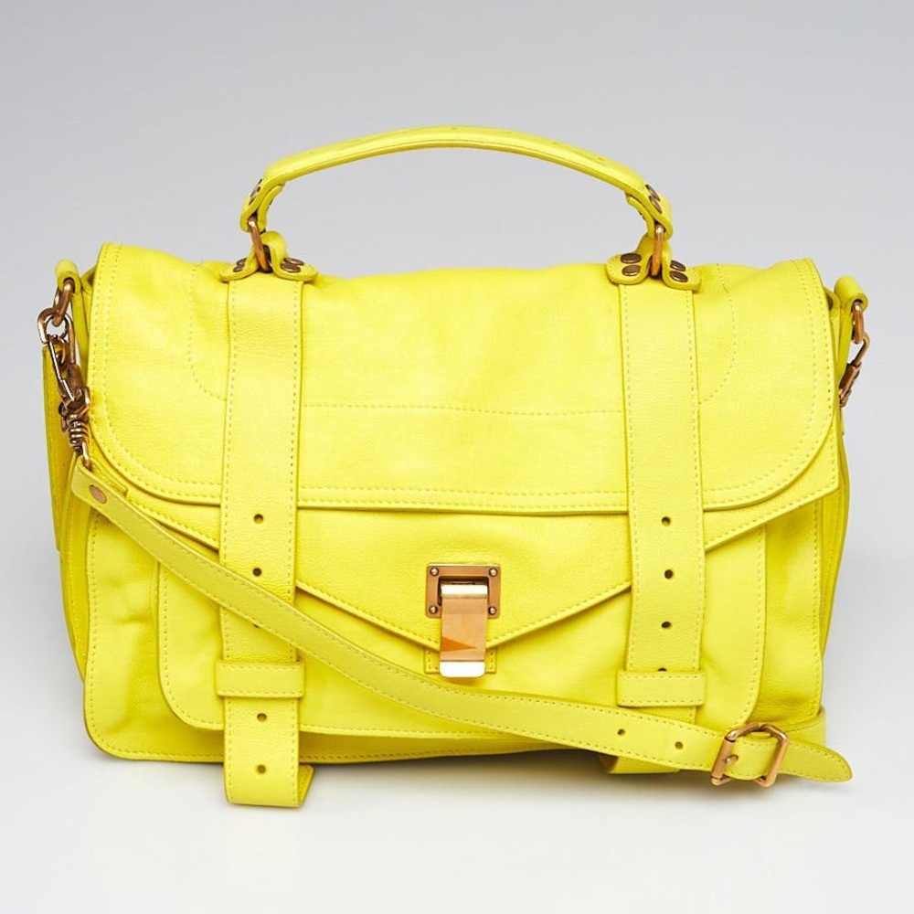 Proenza Schouler PS1 Leather Satchel in Yellow